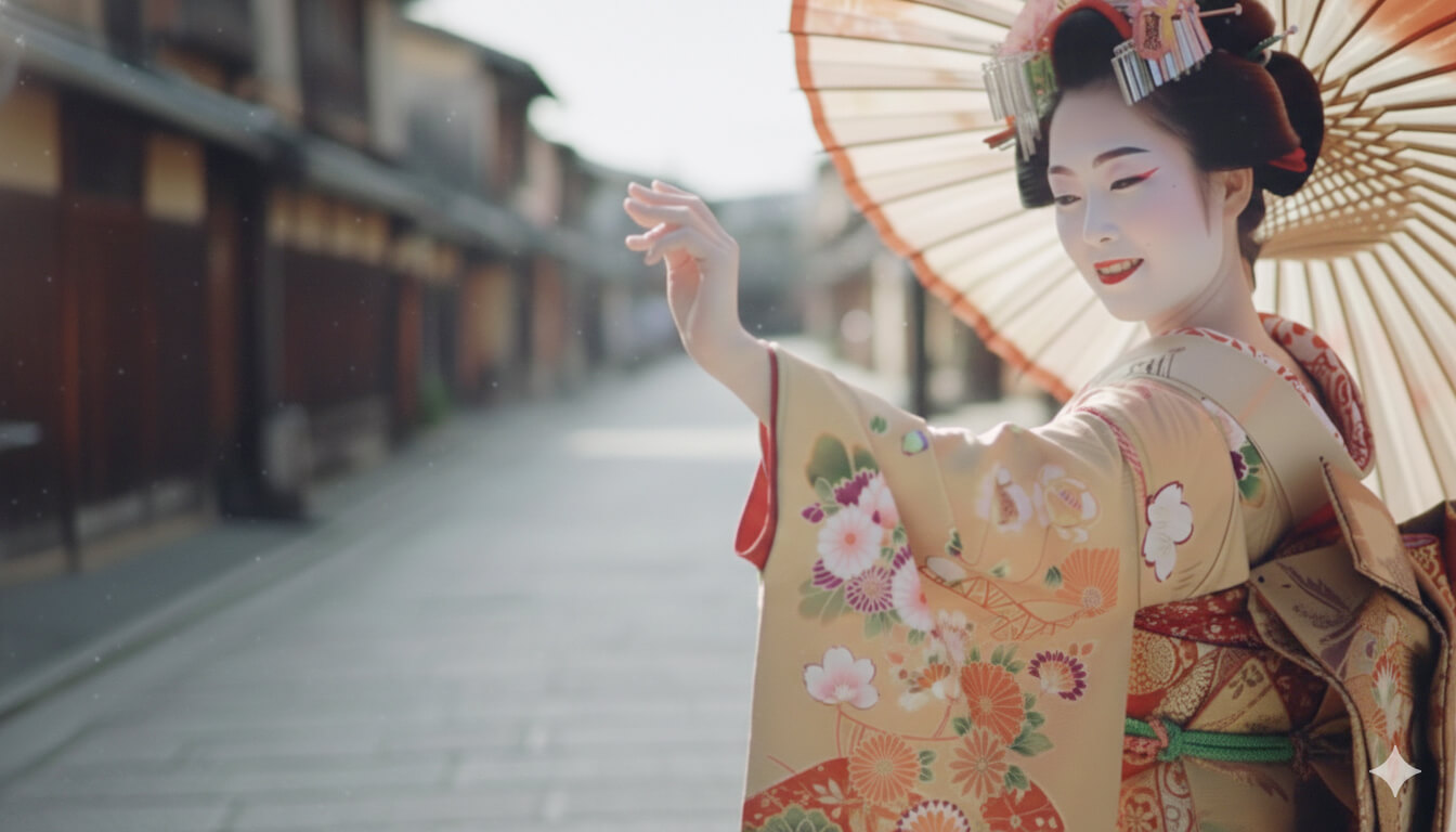 京都の芸妓さんと手元